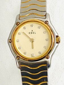 EBEL エベル Lady’s レディース watch 時計 quartz QZ クォーツ 18K YG Diamond イエローゴールド 18金 ダイヤモンド 稼働中
