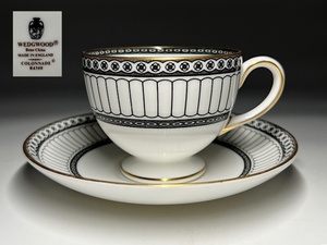 【瑞】ウェッジウッドWEDGWOOD 　COLONNADE　カップ＆ソーサー