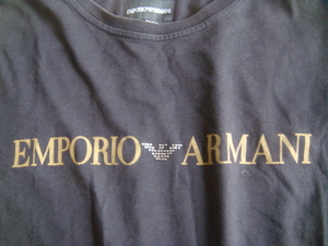 EMPORIO ARMANI エンポリオアルマーニ　ロゴ半袖Tシャツ　イーグルマークラインストーン　XXL 