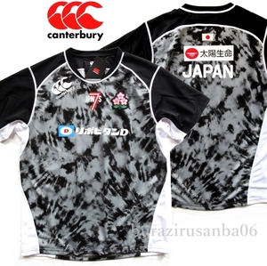 メンズ XL◆未使用 カンタベリー ラグビー日本代表 選手支給品 ジャパン プラクティス Tシャツ 速乾 canterbury JAPAN R30004 黒