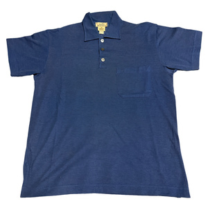 エルメス HERMES 半袖ポロシャツ ブルー 「H」ロゴ コットン100％ Mサイズ サイドスリット ポロシャツ 未使用 