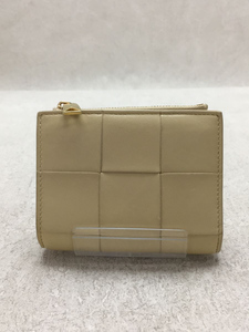 BOTTEGA VENETA◆2つ折り財布/レザー/BEG/レディース/マキシイントレチャート/P02032494S