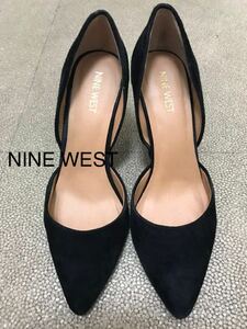 NINE WEST ナインウエスト　スエード　ポインテッドトゥパンプス パンプス　ブラック　黒　71/2M 1616