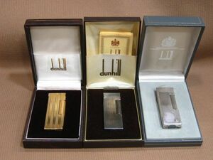 M1-811◆1円スタート 中古 ジャンク品扱い 着火未確認 dunhill ダンヒル ローラー ガスライター まとめて 計3点