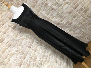 e28155◎CROULEBARBE　イギン　衣装　ドレスワンピース　ブラック　サテン　9号