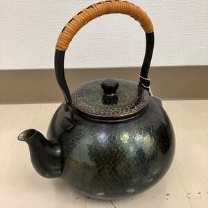 4-00548-1【山川堂 やかん 湯沸かし】 鎚起銅器 煎茶道具 茶道具 当時物 骨董品 伝統 工芸 貴重 コレクター品 1円出品 1円スタート