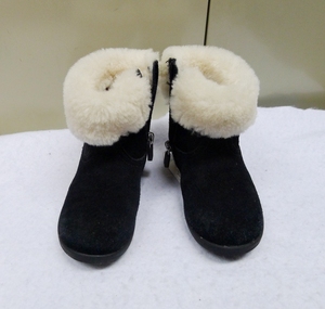 ★UGG／アグMINI 　ムートン キッズブーツ　サイズ14.5cm　スエード/ブラック　