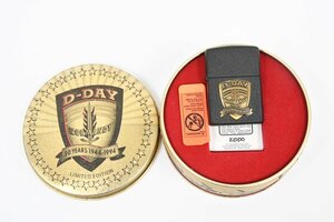 Zippo ジッポー D-DAY NORMANDY ノルマンディー LIMITED 50周年記念 オイルライター 缶ケース入り【美品】喫煙具 20792606