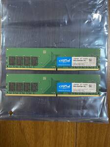 CRUCIAL DDR4-2666MHz 16GB (8GB×2枚キット) CT8G4DFS8266.C8FD1 動作確認済み デスクトップ用 PCメモリ