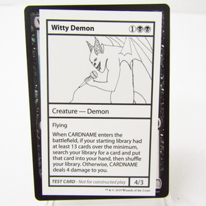 MTG Witty Demon テストカード★N5382