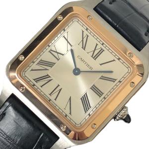 カルティエ Cartier サントスデュモンLM W2SA0011 シルバー ステンレススチール PG/SS 腕時計 メンズ 中古