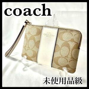 COACH コーチ ポーチ ミニポーチ 小銭入れ コインケース パスケース カード入れ ICケース レディース 小物入れ PVC コーナージップ F58035