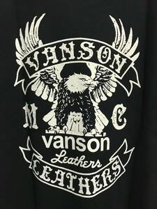 VANSON半袖Tシャツ新品　!　黒色　プリント　XL