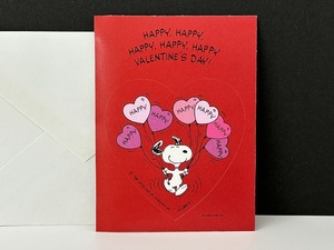 HALLMARK スヌーピー PEANUTS バレンタイン シール カード 封筒セット USA [pe-030]ヴィンテージ