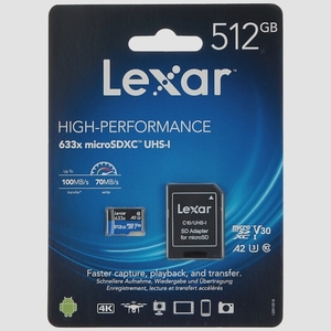 送料無料★Lexar High-Performance 633x microSDXC 512GB LSDMI512BB633A