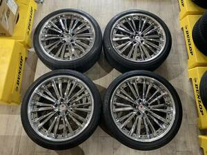 【2403020】Weds Kranze 21インチ 9J +28 10J +37 PCD120 5H + BRIDGESTONE POTENZA S001L RFT 245/40R21 275/35R21 レクサス LSにて使用