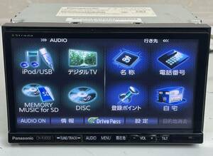 動作品 Panasonic CN-R300D カーオーディオ USB DVD Strada Bluetooth 地デジ フルセグ TV メモリーナビ 地図2013年(J115)