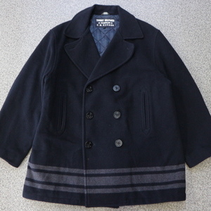 90s TOMMY HILFIGER Surplus Pコート XL ブラック ウール トミーヒルフィガー TH.04211th Div ジャケット ピーコート ヴィンテージ