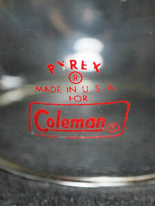 Coleman コールマン PYREX パイレックス　ビンテージ　グローブ レッドレター 赤文字 200 200A 200B 201 202 242に使えます　６