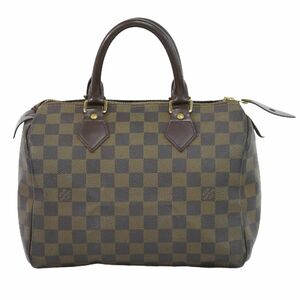 本物 ルイヴィトン LOUIS VUITTON LV 旧型 スピーディ 25 ダミエ エベヌ ハンドバッグ ミニボストンバッグ ブラウン N41532