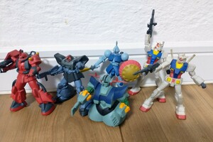 ガンダム HGガシャ セット ギャン リック・ドム ジオング ジョニーライデン専用ザク ガンダム