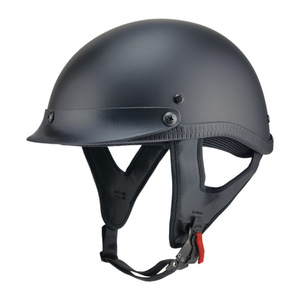 バイクヘルメット 夏用大人気 ハーフヘルメット 半帽ヘルメットM-XXL サイズ選択可能 艶消し黒-XXL