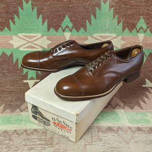 デッドストック 【O-SO-SNUG】 30s Cap-Toe Kidskin Dress Shoes / 30年代 キャップトゥ キッドスキン ドレス シューズ ビンテージ 20s40s