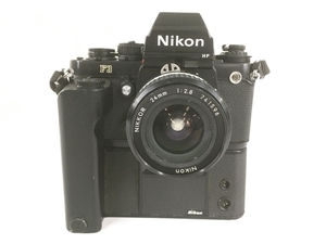 Nikon F3 フィルムカメラ ボディ NIKKOR 24mm 1:2.8 レンズ MD-4 モータードライブ付 ジャンク Y8800392