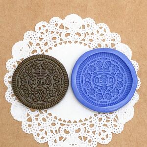 304 オレオ風クッキー型 デコ パーツ 樹脂粘土 チョコクッキー ブルーミックス ビスケット シリコン モールド ハンドメイド ミニチュア