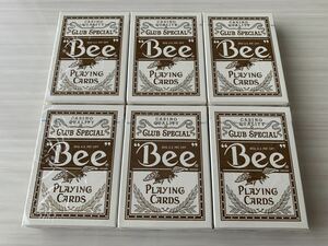 新品未開封 Wynn deck Brown 6個セット 茶色 Bee トランプ CLUB SPECIAL カジノデック