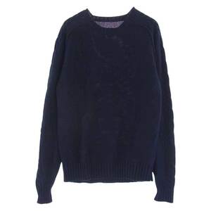 uniform experiment ユニフォームエクスペリメント 15SS UE-150093 SLEEVE CABLE KNIT ニット セーター ダークネイビー系 M 2【中古】