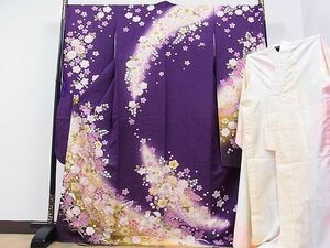 平和屋1■豪華振袖・長襦袢セット　辻が花　金通し地　逸品　CAAC2200hy