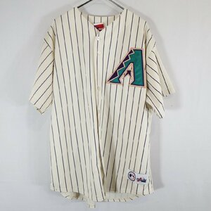 SALE///// 90s USA製 Majestic MLB アリゾナダイヤモンドバックス 半袖 ベースボールシャツ ホワイト ( メンズ XL ) N1168