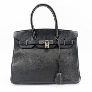 HERMES エルメス バーキン 30 トゴ ハンドバッグ トゴ シルバー金具 □G刻印 ブラック 2222327【B商品】