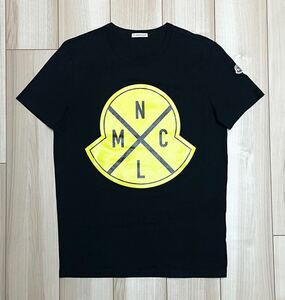 ［新品同様］モンクレール　ロゴプリントTシャツ　ブラック　M