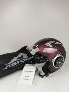 【新品未使用】 ヘルメット ASTONE アストン DJ11 マットマルーン ジェットヘルメット XLサイズ バイク / 140 (SGSS015442)