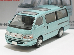 トヨタ ハイエースワゴン スーパーカスタムG 2002年式（薄緑）LV-N216b【トミーテック社1/64ミニカー】【トミカの時】