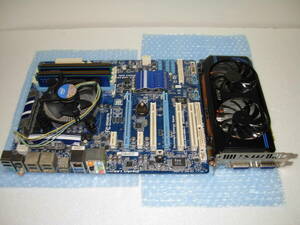 【送料込】中古動作品 GIGABYTE GA-P55A-UD3R INTEL CORE i7-860 DDR3 8GB メモリ CPUクーラー/グラフィックボードおまけ LGA1156