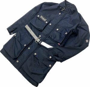 Belstaff ☆ XL500 トライアルマスター ネイビー ナイロンジャケット コート ウィンドジャケット S バイカー 英国製 ベルスタッフ■S2201