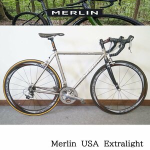 希少 MERLIN/マーリン Extralight/エクストラライト 3/2.5 サイズ51 チタン製 DURA-ACE ロードバイク