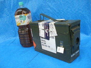 アメリカ軍スチール製弾薬箱,アモボックス,Ammo Box,Ammunition Box,防水密封,頑丈,米軍アンモボックス中古,貴重品保管,道具箱,(22-7-28-3)