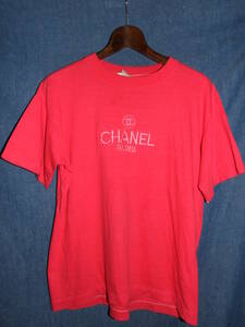 CHANELオールドシャツ*size M*古着vintageOLD*刺繍汚れあり*80