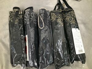 05-01-001 ◎AJ【小】 未使用品 傘 日傘 雨傘 雨具 1級遮光 晴雨兼用 折りたたみ傘 5点セット レディース 女性用 日よけ対策