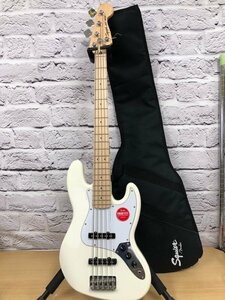 Squier by Fender Jazz bass Made in Indonesia スクワイヤ― ジャズベース 5弦ベース ソウフトケース付 ホワイト 白 240419SK320002