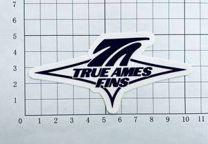 TRUE AMES FINS TRADE MARK BLACK Sticker トゥルー アムス フィン トレードマーク ステッカー