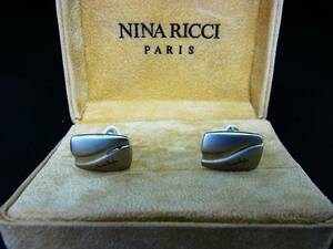 ◎№1486◎■良品■ニナリッチ【NINA RICCI】【シルバー】■カフス♪