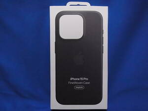Apple iPhone 15 Pro ファインウーブンケース - ブラック MagSafe対応 / MT4H3FE/A