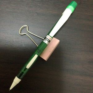 ぺんてる Pentel シャーペン シャープペンシル サイドノック式 0.5mm PD335 透明グリーン 緑 廃盤 レトロ 昭和
