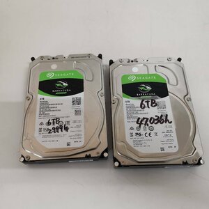 HDD 6TB 2台セット Seagate BARRACUDA SATA 3.5インチ　ハードディスク