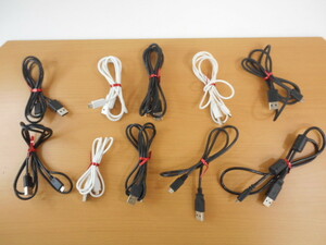 ◆⑪Micro USB ケーブル 10本セット 長さ約1～1.2m 動作未確認 中古◆F-070